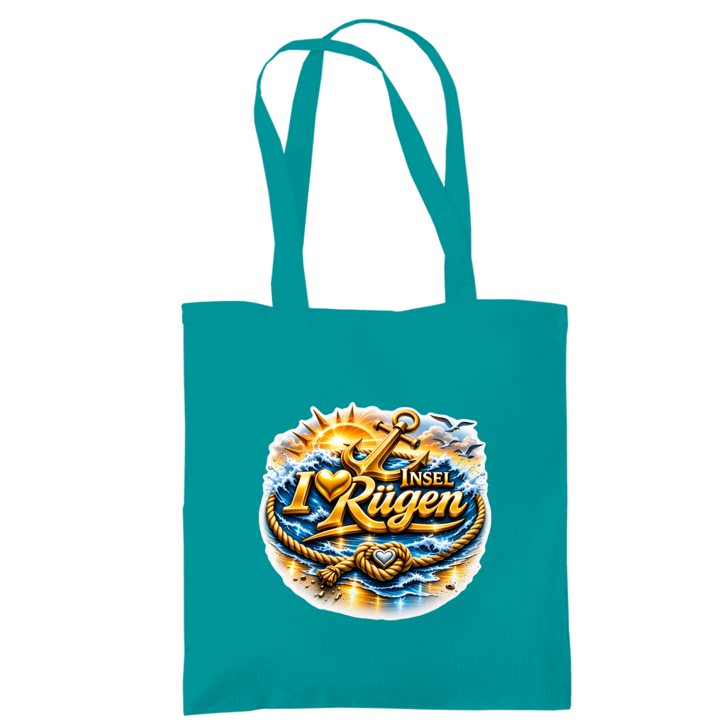 Baumwolltasche   love Rügen #607 gold
