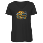 T-Shirt Damen V-Neck  love Usedom #607 gold