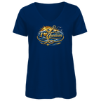 T-Shirt Damen V-Neck  love Usedom #607 gold