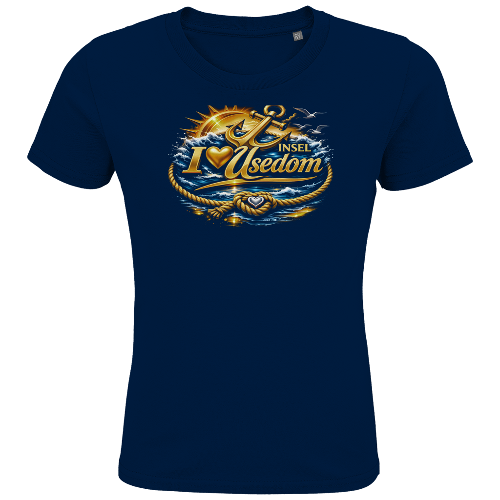 T-Shirt Kinder  love Usedom #607 gold
