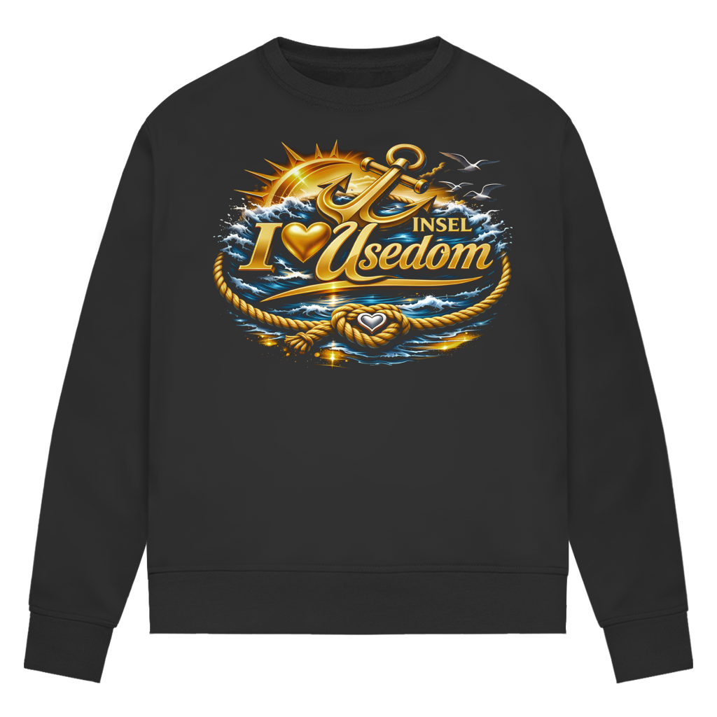 Sweatshirt Damen  love Usedom #607 gold