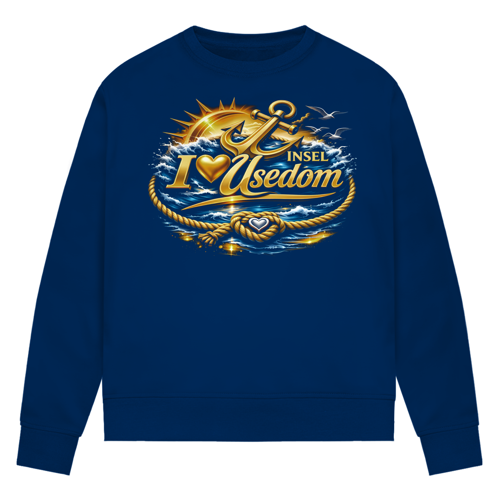 Sweatshirt Damen  love Usedom #607 gold