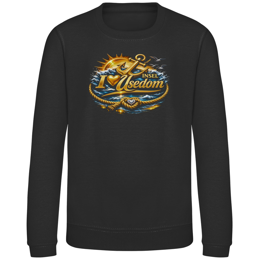 Sweatshirt Kinder  love Usedom #607 gold