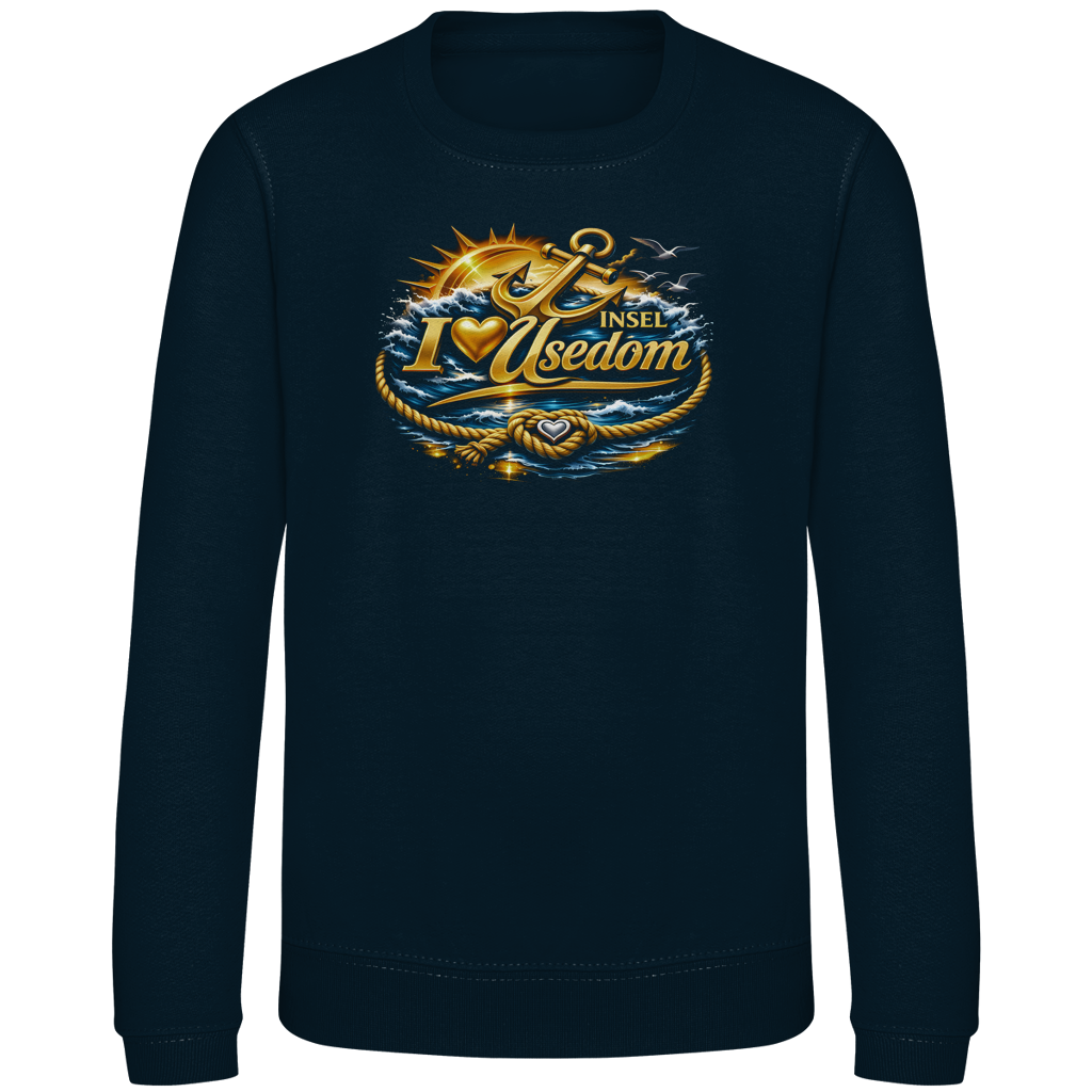 Sweatshirt Kinder  love Usedom #607 gold