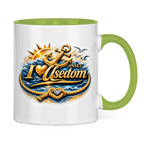 Keramik-Tasse zweifarbig   love Usedom #607 gold