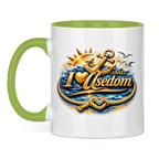 Keramik-Tasse zweifarbig   love Usedom #607 gold