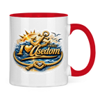 Keramik-Tasse zweifarbig   love Usedom #607 gold