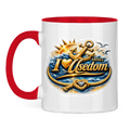Keramik-Tasse zweifarbig   love Usedom #607 gold