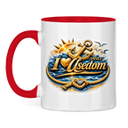 Keramik-Tasse zweifarbig   love Usedom #607 gold
