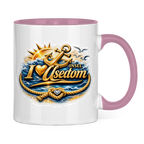 Keramik-Tasse zweifarbig   love Usedom #607 gold