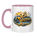 Keramik-Tasse zweifarbig   love Usedom #607 gold