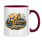 Keramik-Tasse zweifarbig   love Usedom #607 gold