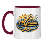 Keramik-Tasse zweifarbig   love Usedom #607 gold