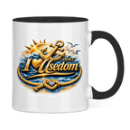 Keramik-Tasse zweifarbig   love Usedom #607 gold