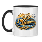 Keramik-Tasse zweifarbig   love Usedom #607 gold