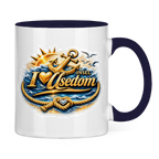 Keramik-Tasse zweifarbig   love Usedom #607 gold