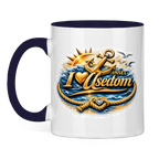 Keramik-Tasse zweifarbig   love Usedom #607 gold