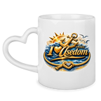 Keramik-Tasse mit Herzhenkel  love Usedom #607 gold