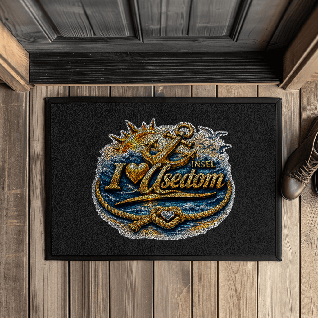 Fußmatte  love Usedom #607 gold