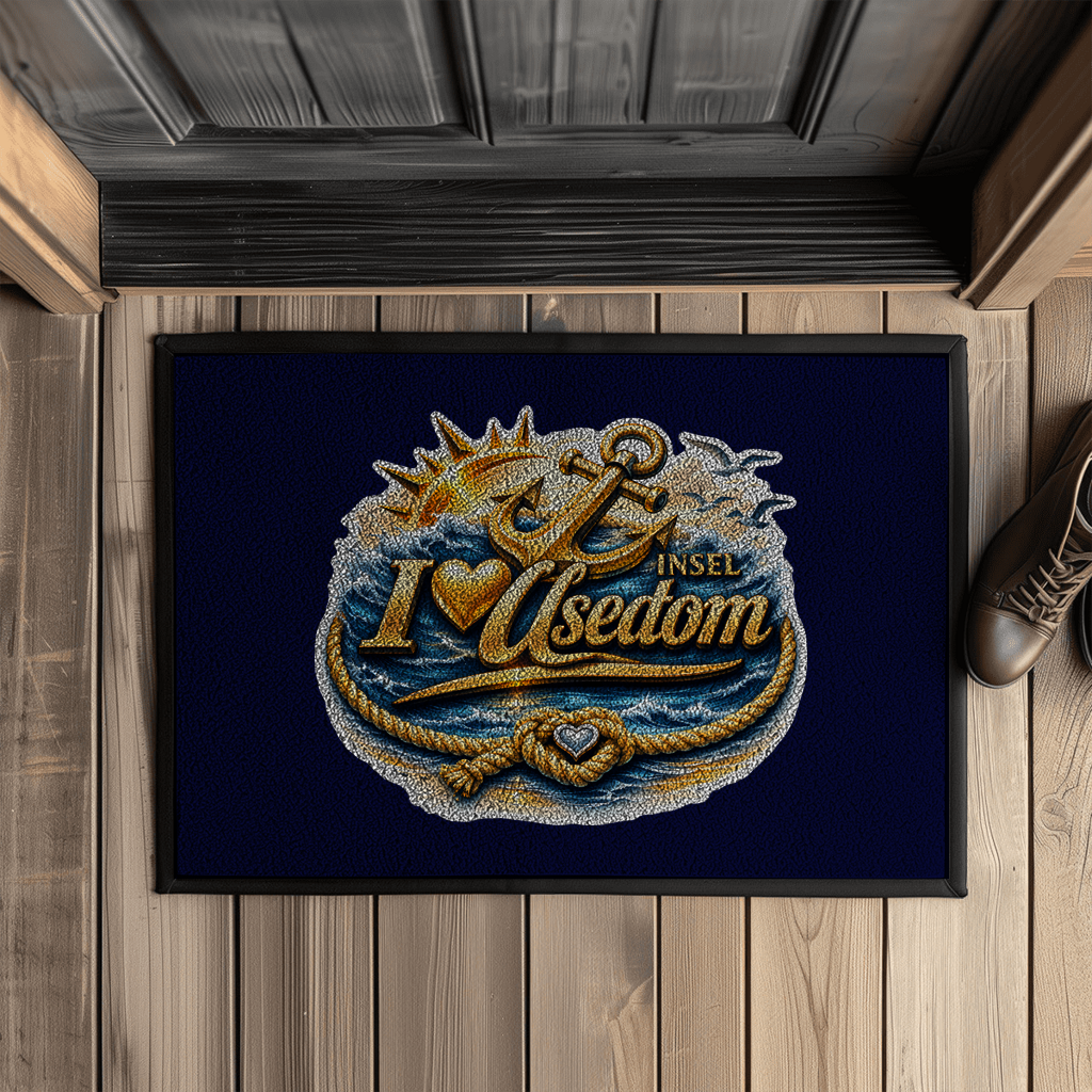 Fußmatte  love Usedom #607 gold