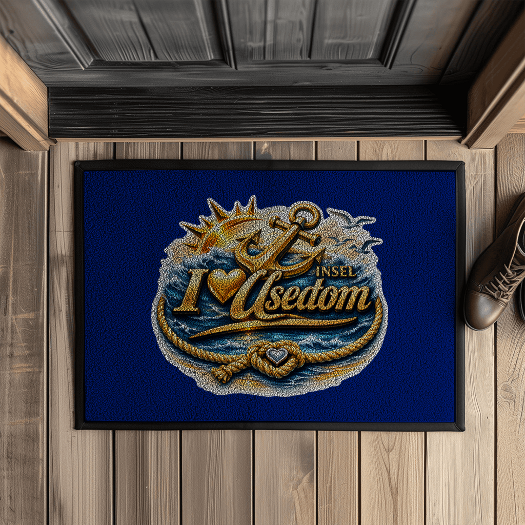 Fußmatte  love Usedom #607 gold