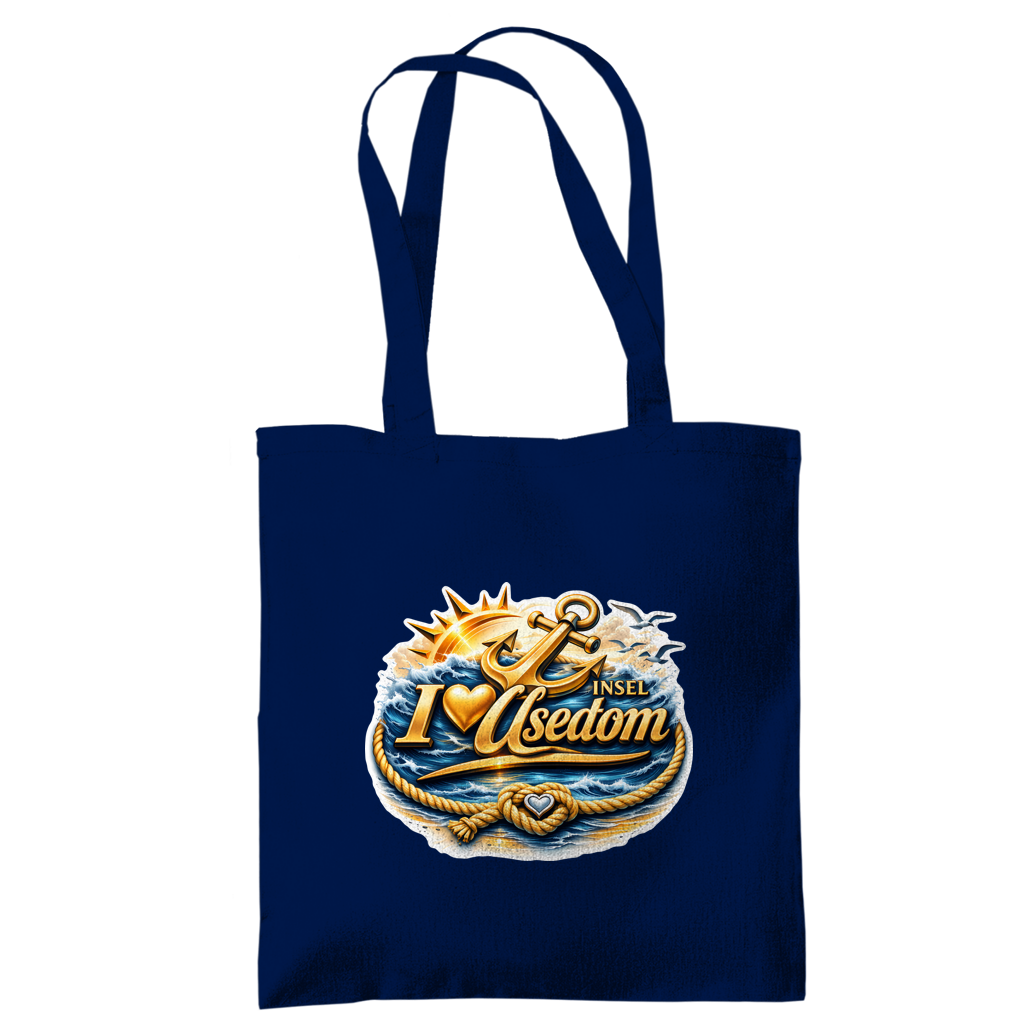 Baumwolltasche  love Usedom #607 gold