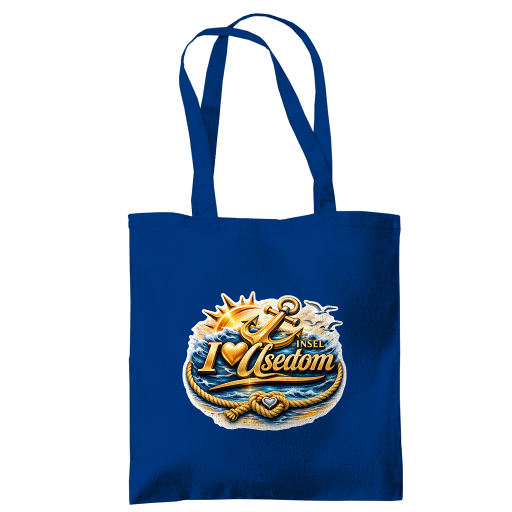 Baumwolltasche  love Usedom #607 gold