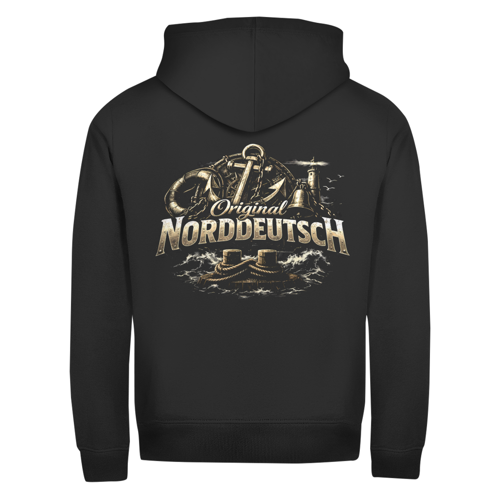 Hoodie-Jacke   Original NORDDEUTSCH #604 - beidseitiger Druck