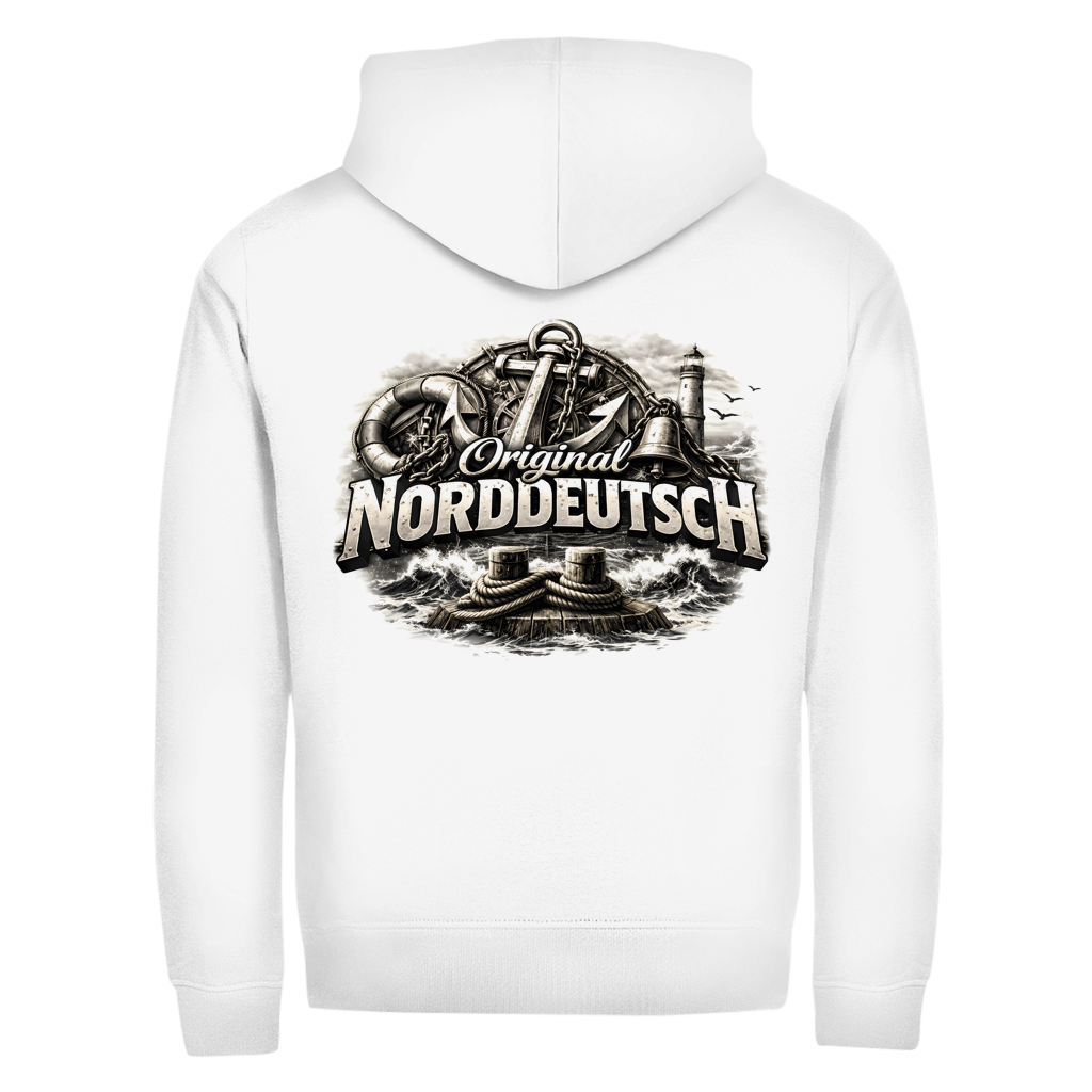 Hoodie-Jacke   Original NORDDEUTSCH #604 - beidseitiger Druck