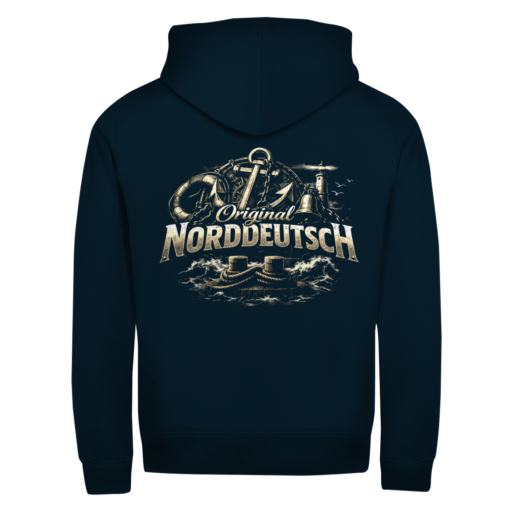 Hoodie-Jacke   Original NORDDEUTSCH #604 - beidseitiger Druck
