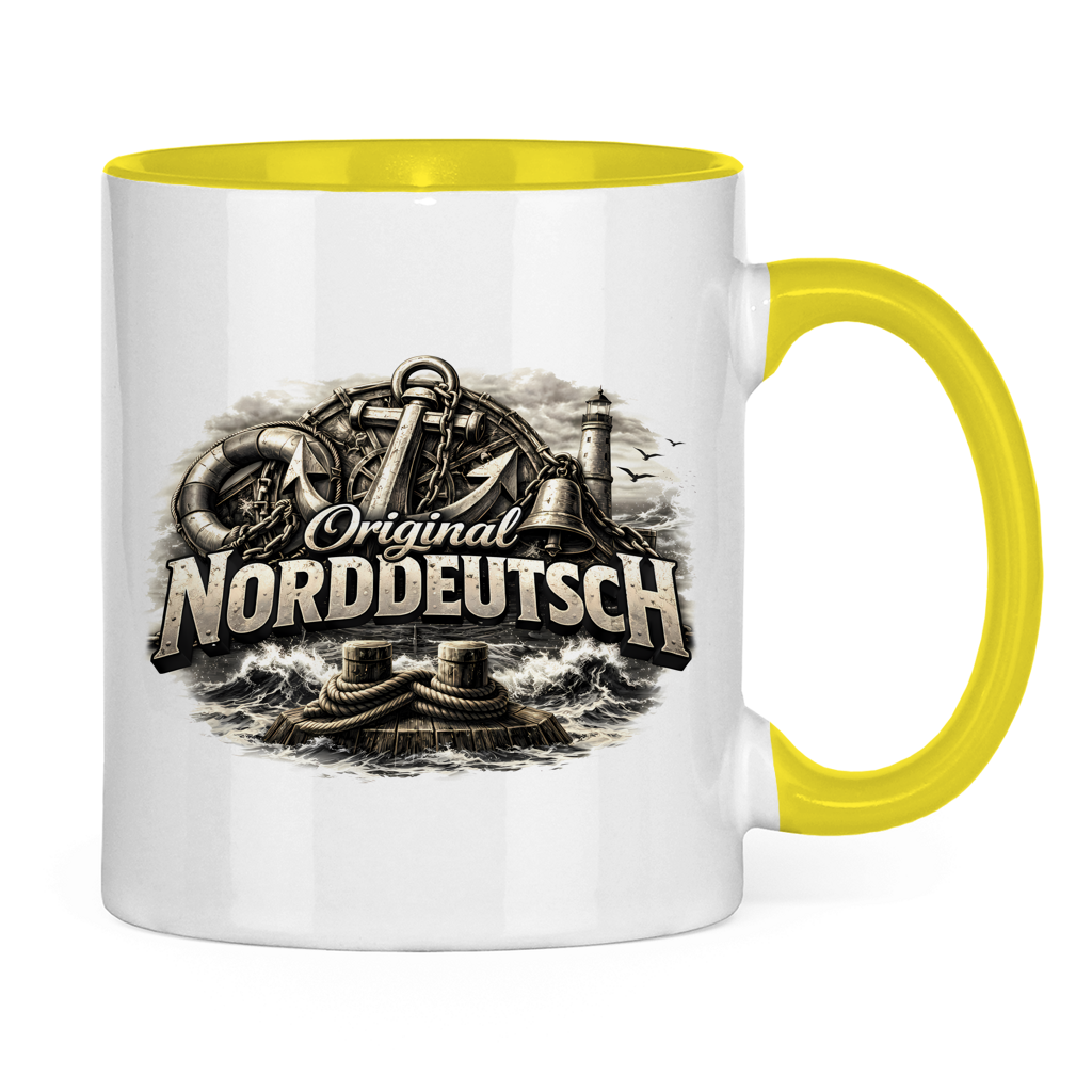 Keramik-Tasse zweifarbig   Original NORDDEUTSCH #604