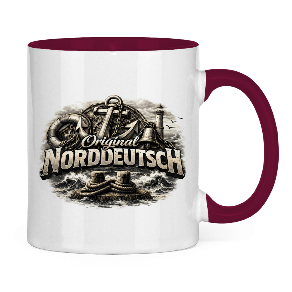 Keramik-Tasse zweifarbig   Original NORDDEUTSCH #604