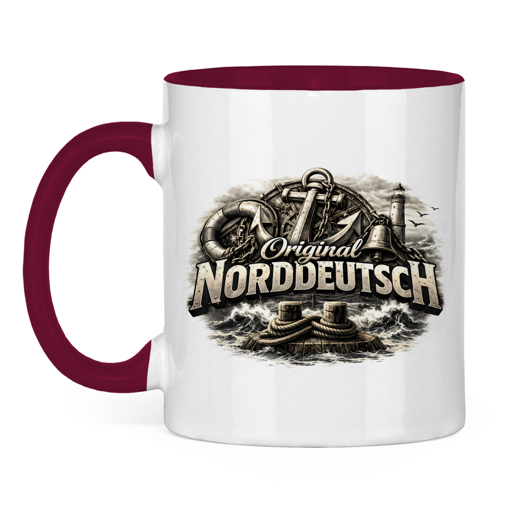 Keramik-Tasse zweifarbig   Original NORDDEUTSCH #604