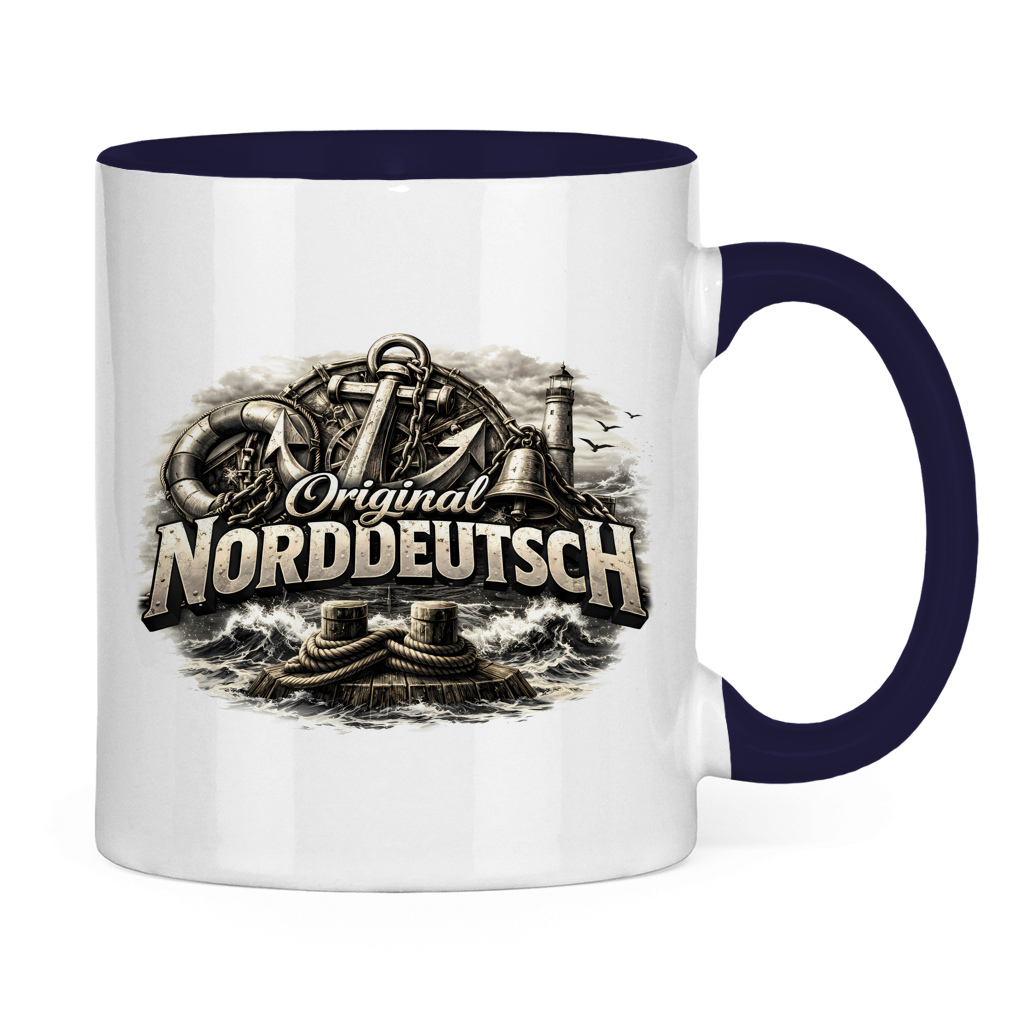 Keramik-Tasse zweifarbig   Original NORDDEUTSCH #604