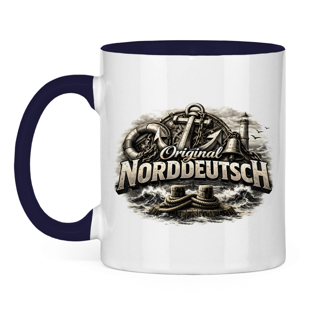 Keramik-Tasse zweifarbig   Original NORDDEUTSCH #604