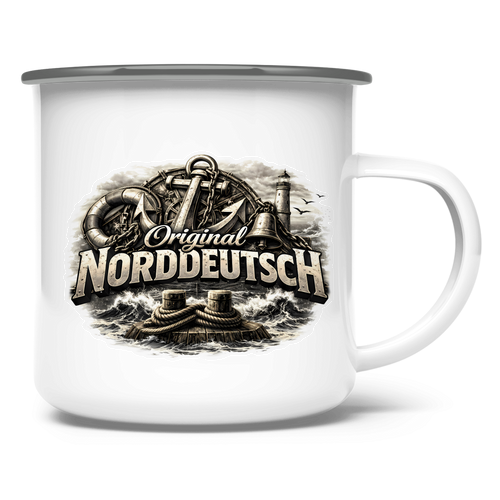 Emaille Tasse   Original NORDDEUTSCH #604