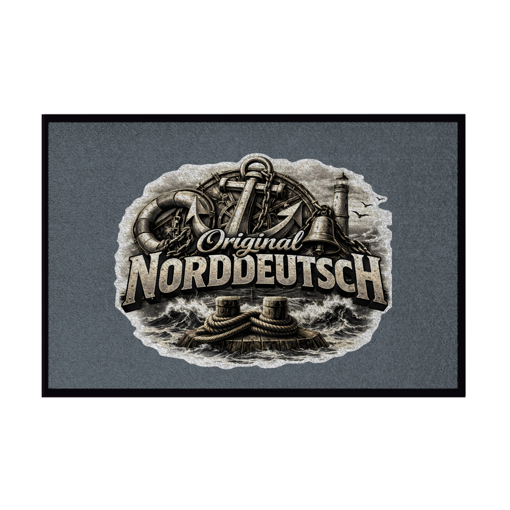 Fußmatte mit Gummirand Original NORDDEUTSCH #604 bunt
