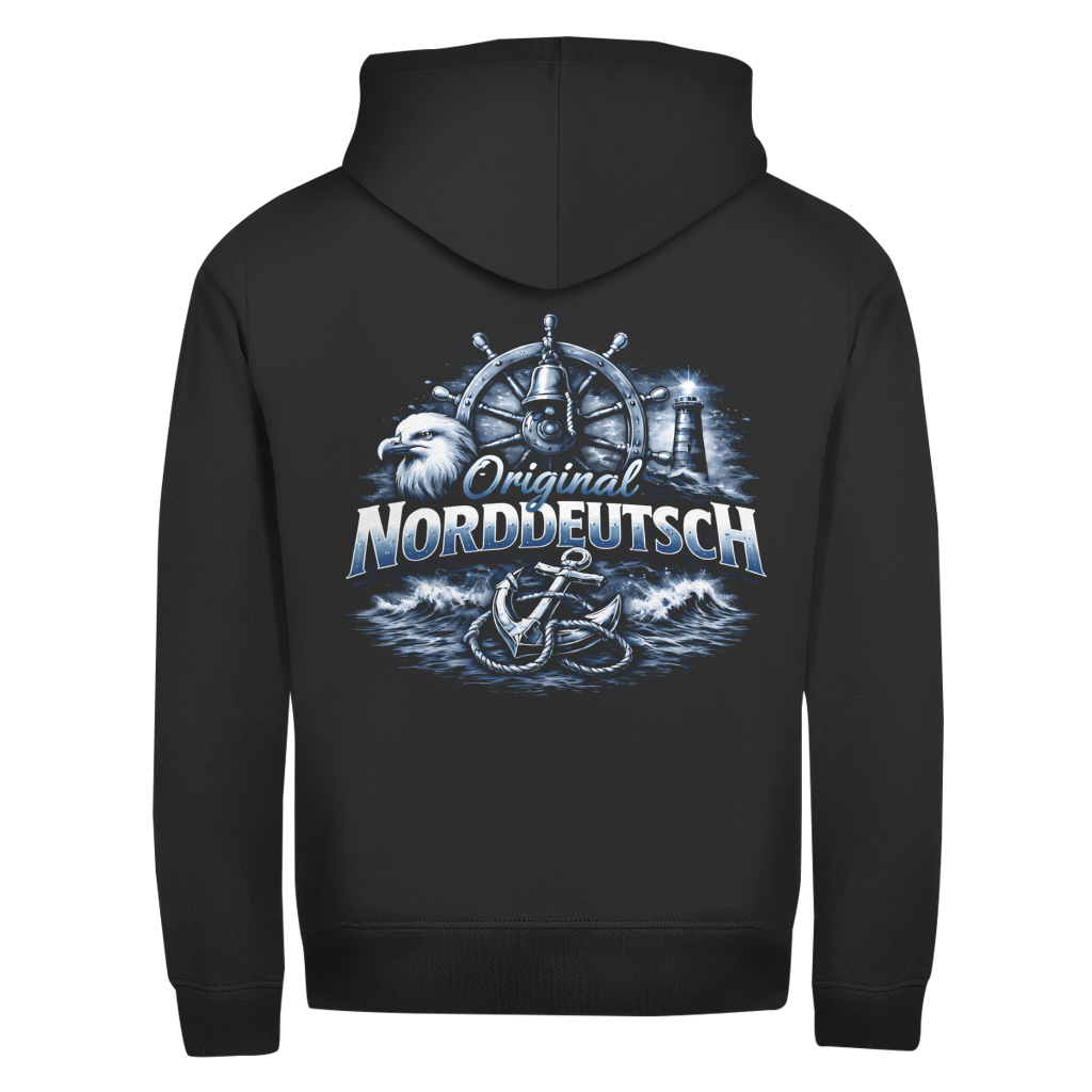 Hoodie-Jacke   Original NORDDEUTSCH #606 - beidseitiger Druck