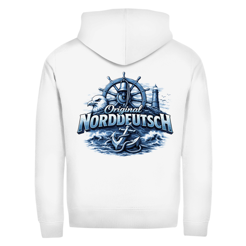 Hoodie-Jacke   Original NORDDEUTSCH #606 - beidseitiger Druck