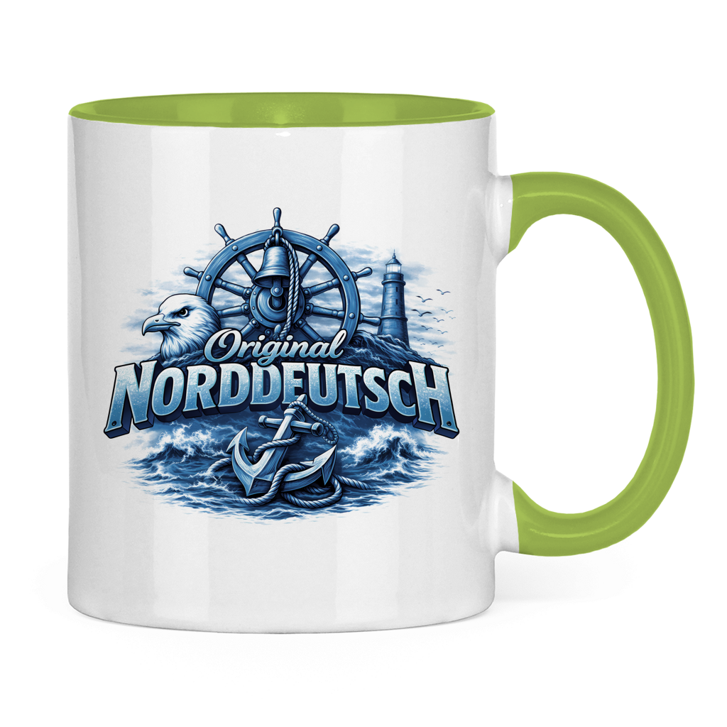 Keramik-Tasse zweifarbig   Original NORDDEUTSCH #606