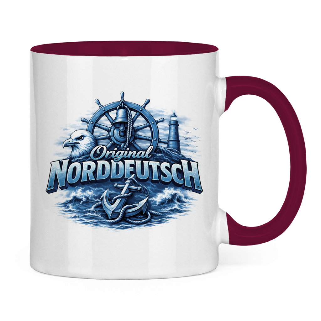 Keramik-Tasse zweifarbig   Original NORDDEUTSCH #606