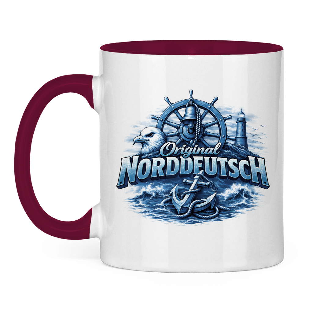 Keramik-Tasse zweifarbig   Original NORDDEUTSCH #606