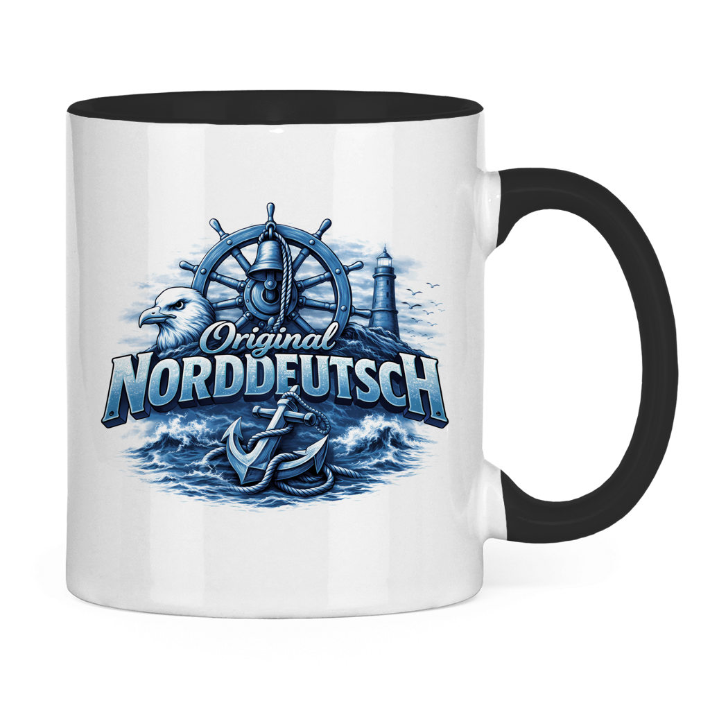 Keramik-Tasse zweifarbig   Original NORDDEUTSCH #606