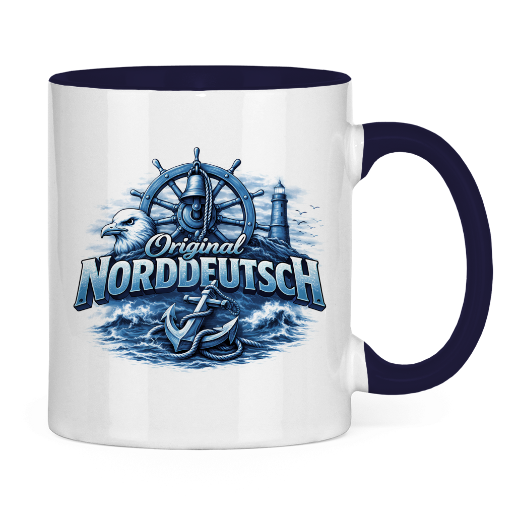 Keramik-Tasse zweifarbig   Original NORDDEUTSCH #606