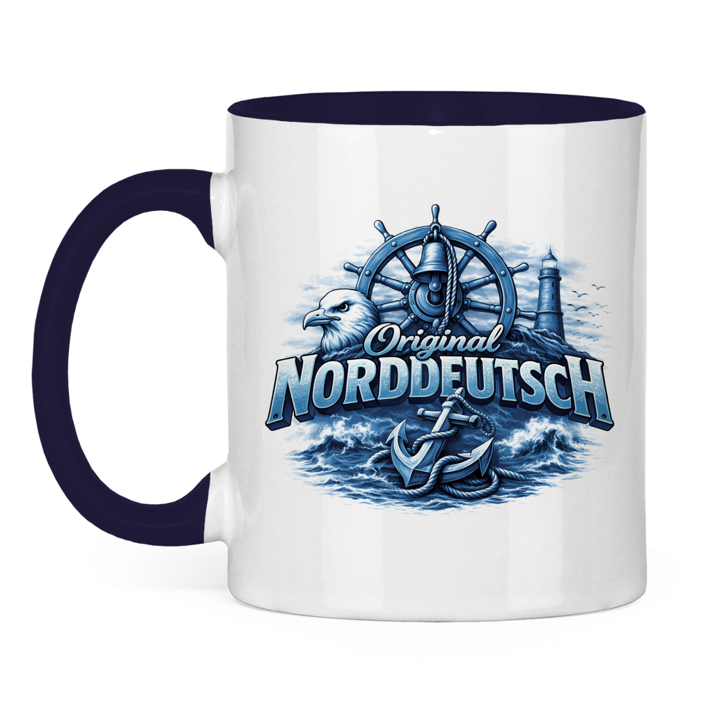 Keramik-Tasse zweifarbig   Original NORDDEUTSCH #606