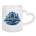 Keramik-Tasse mit Herzhenkel   Original NORDDEUTSCH #606