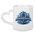 Keramik-Tasse mit Herzhenkel   Original NORDDEUTSCH #606