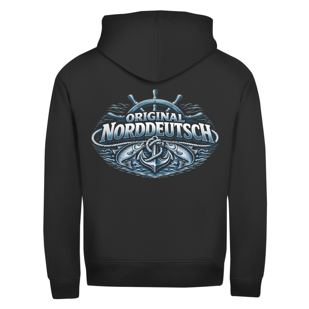 Hoodie-Jacke   Original NORDDEUTSCH #608 - beidseitiger Druck