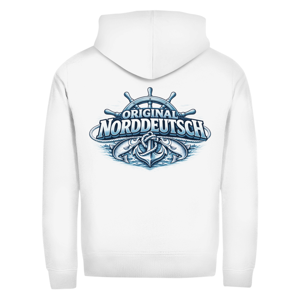 Hoodie-Jacke   Original NORDDEUTSCH #608 - beidseitiger Druck
