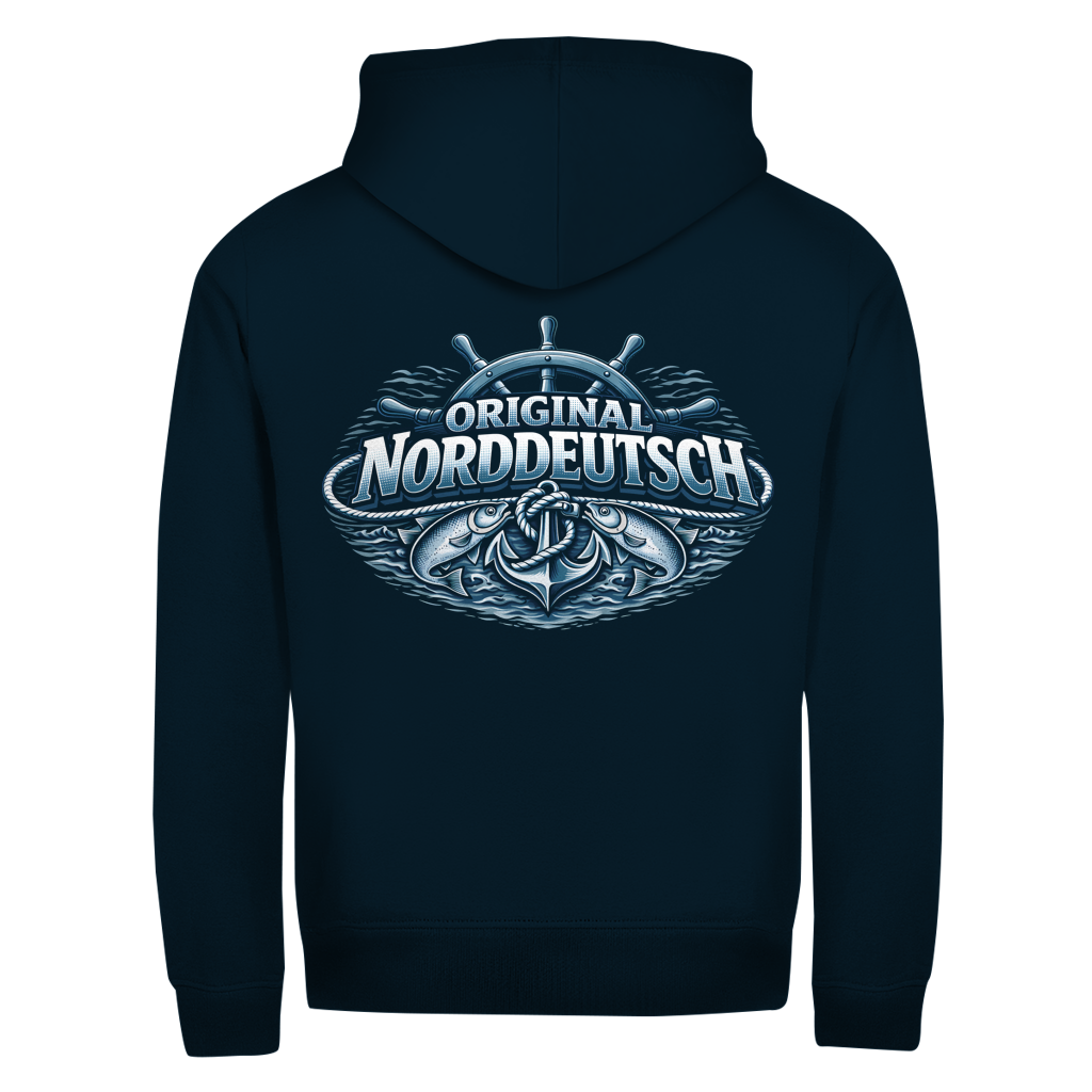 Hoodie-Jacke   Original NORDDEUTSCH #608 - beidseitiger Druck